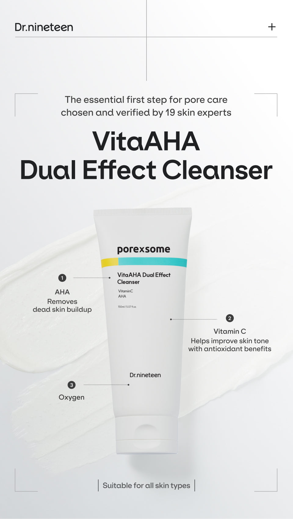 PoreXsome VitaAHA Dual Effect Cleanser 150ml
